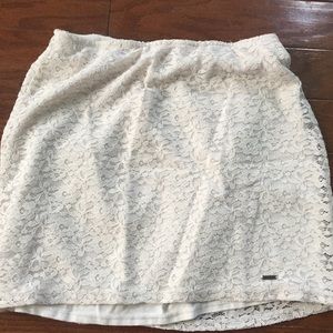 Hollister white kids lace skirt. Medium